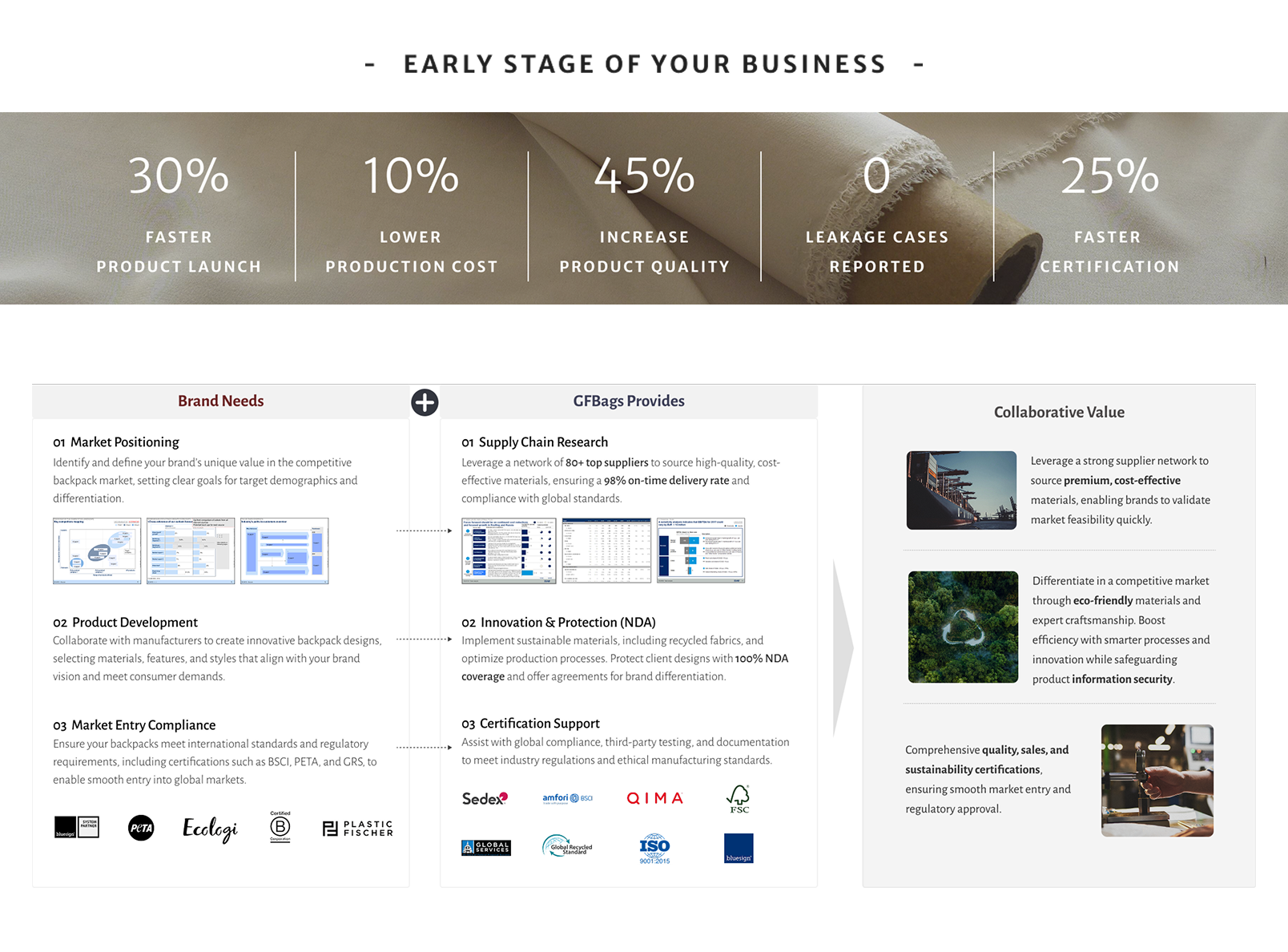 Early Stage of your business