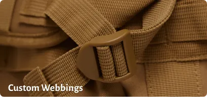 Custom webbing reference from GFBags backpack manufacturer