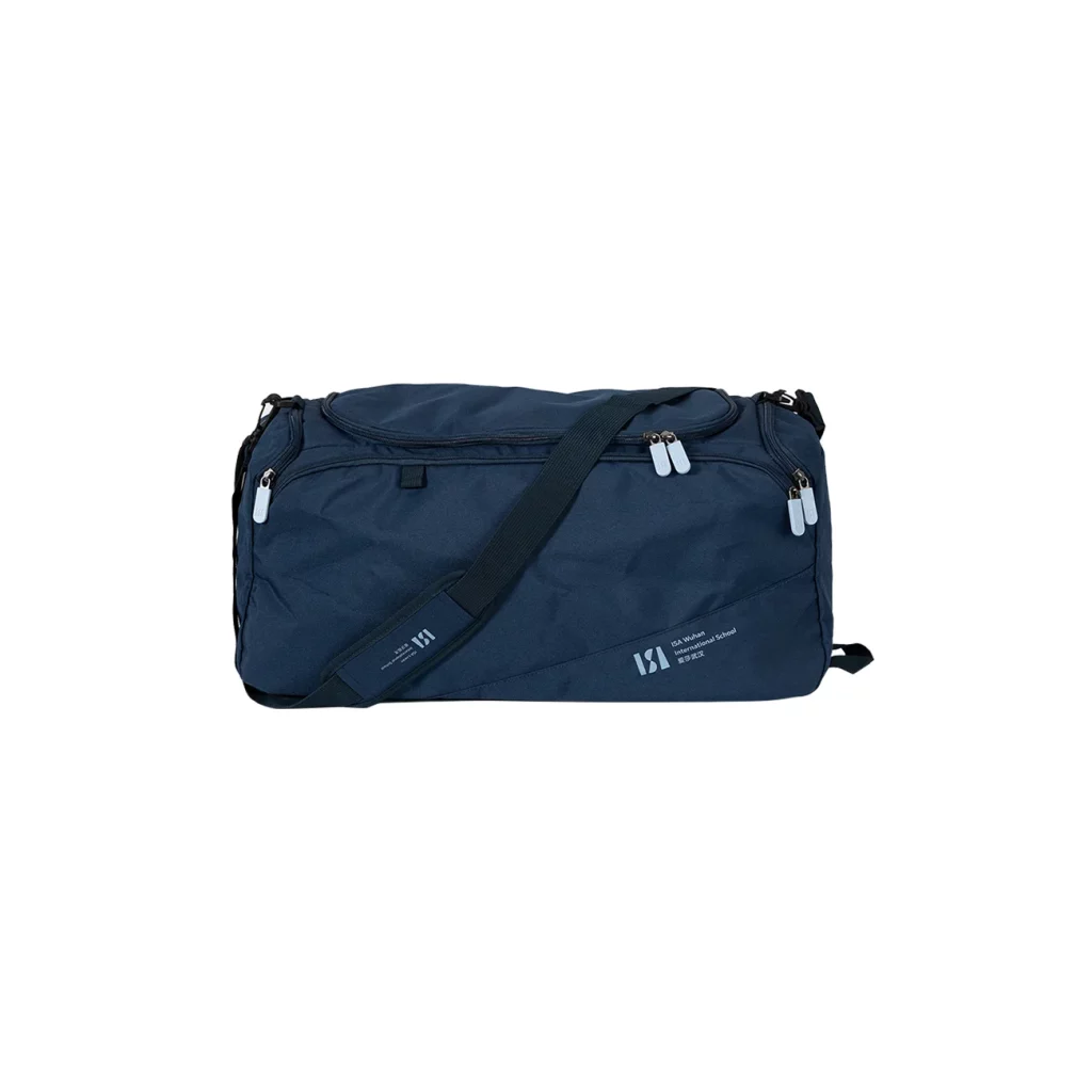Navy blue duffel bag, on a white background (1)